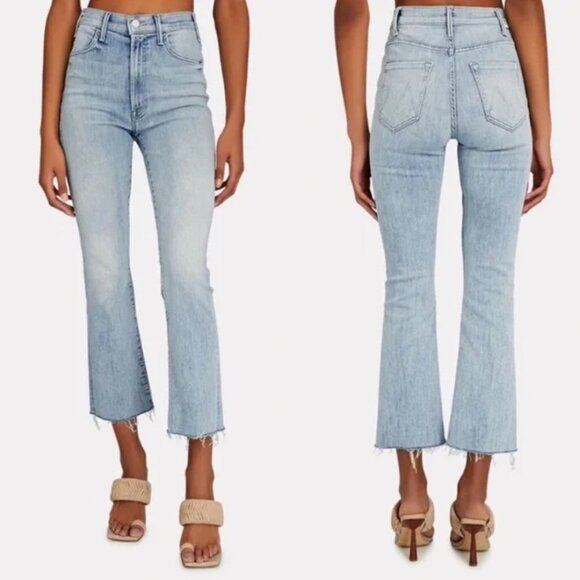 MOTHERThe Hustler High Rise Ankle Fray Jeans in Knock On Wood - Size 31